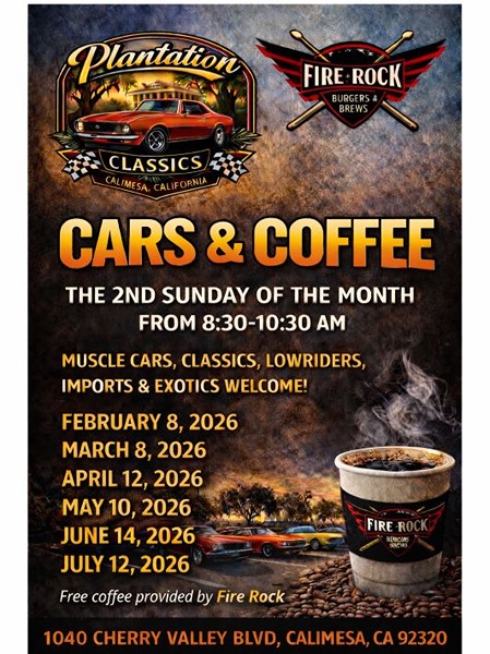 Calimesa Cars And Coffee flyer 2026